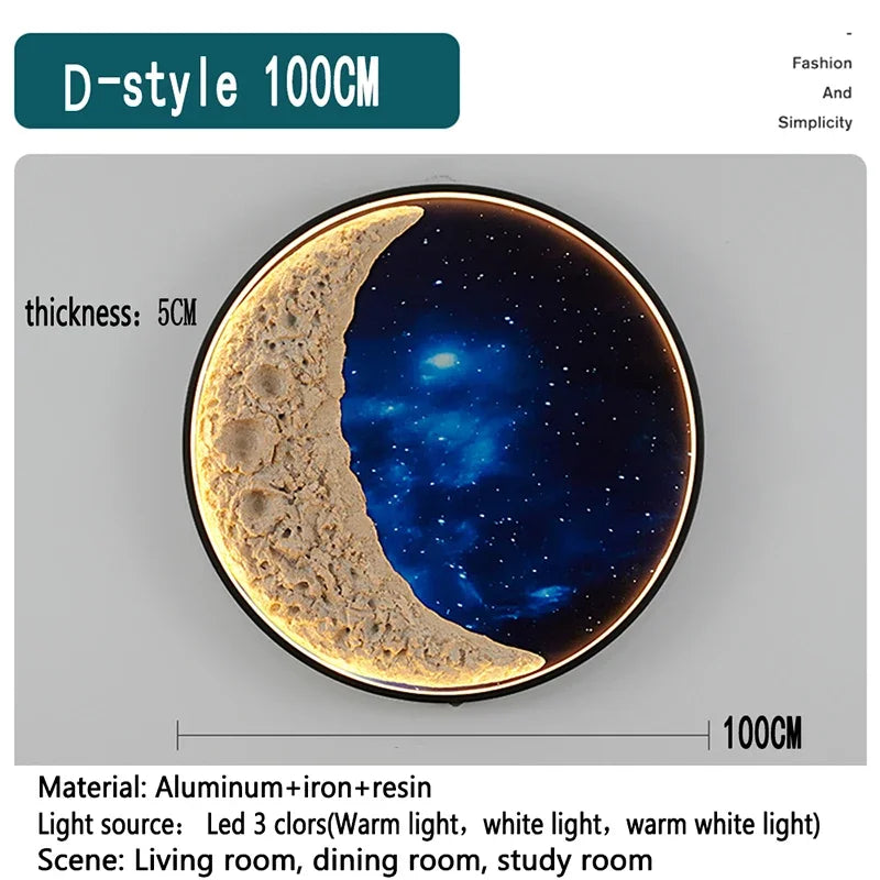 KARLOS Modern Picture Wall Light outer space LED Mural Lamp 1 meter diameter Living Room Bedroom Children's room Decor Painting