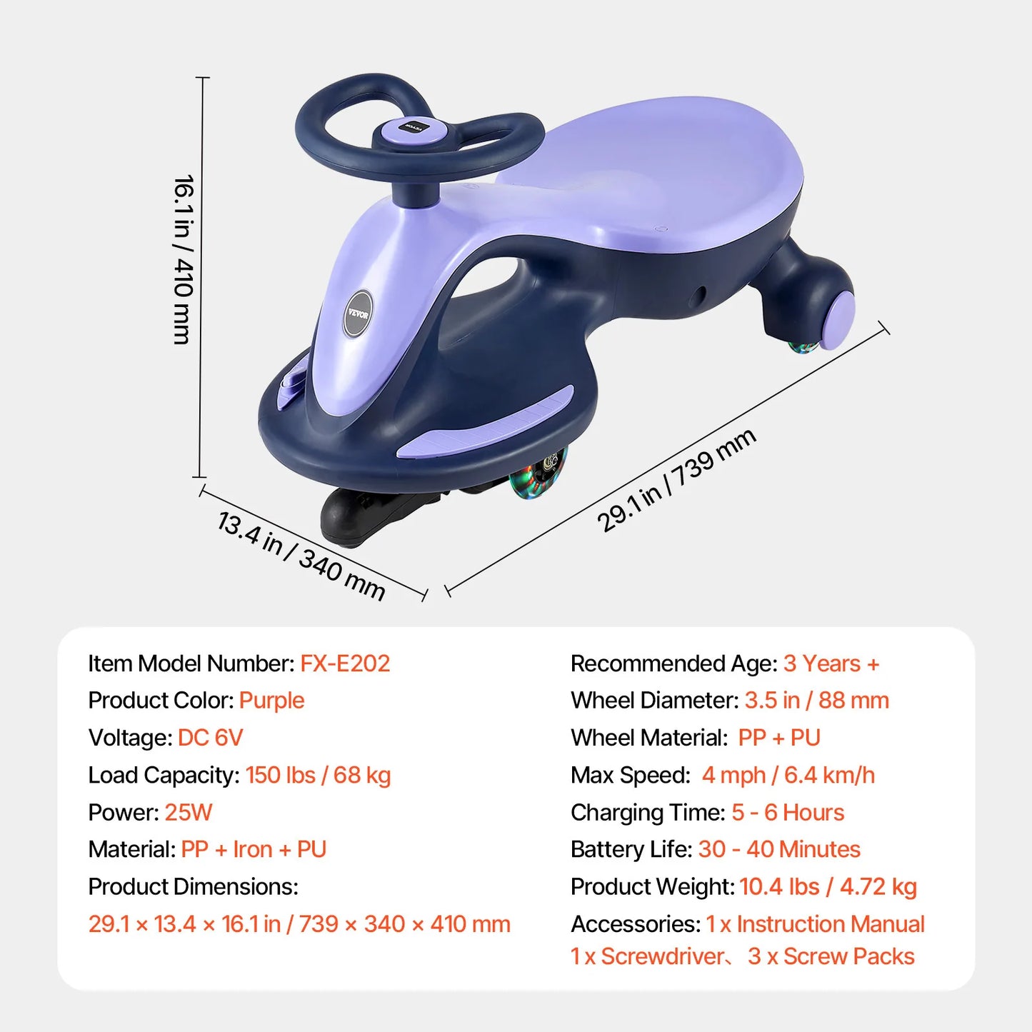 150Lbs 6V Electric Wiggle Car Children
