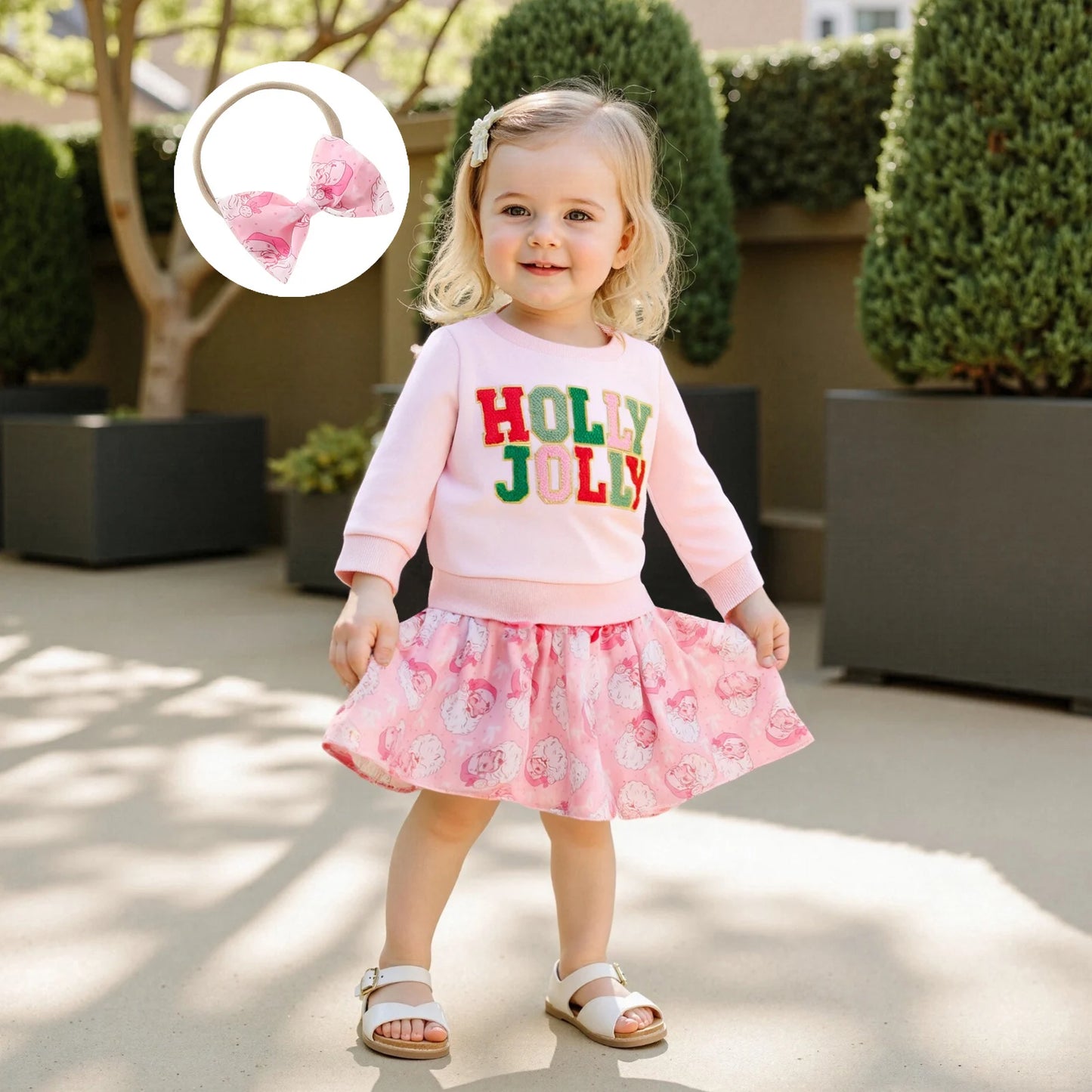 0-4Y Lovely Baby Girls Christmas Clothes Set