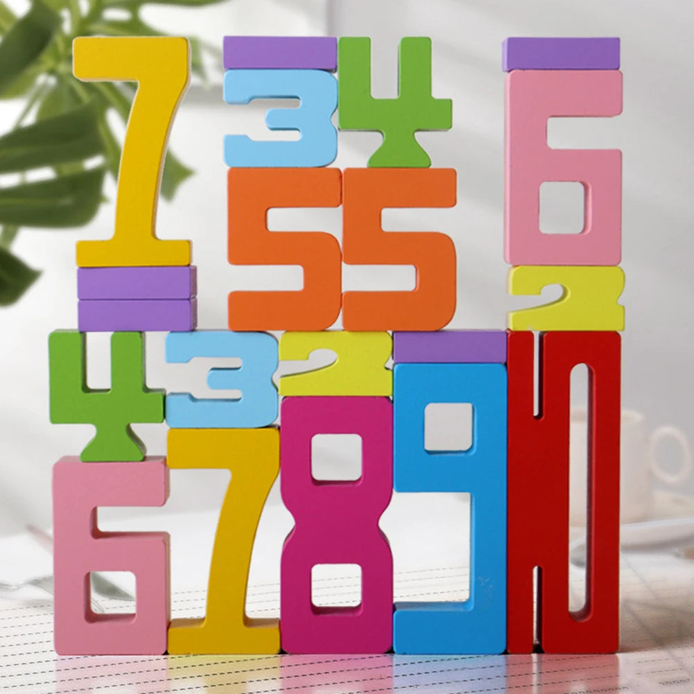 10/20PCS Educational Digital Wooden Blocks﻿